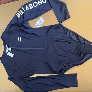 Billabong Navy Long Sleeve One Piece Swimsuit